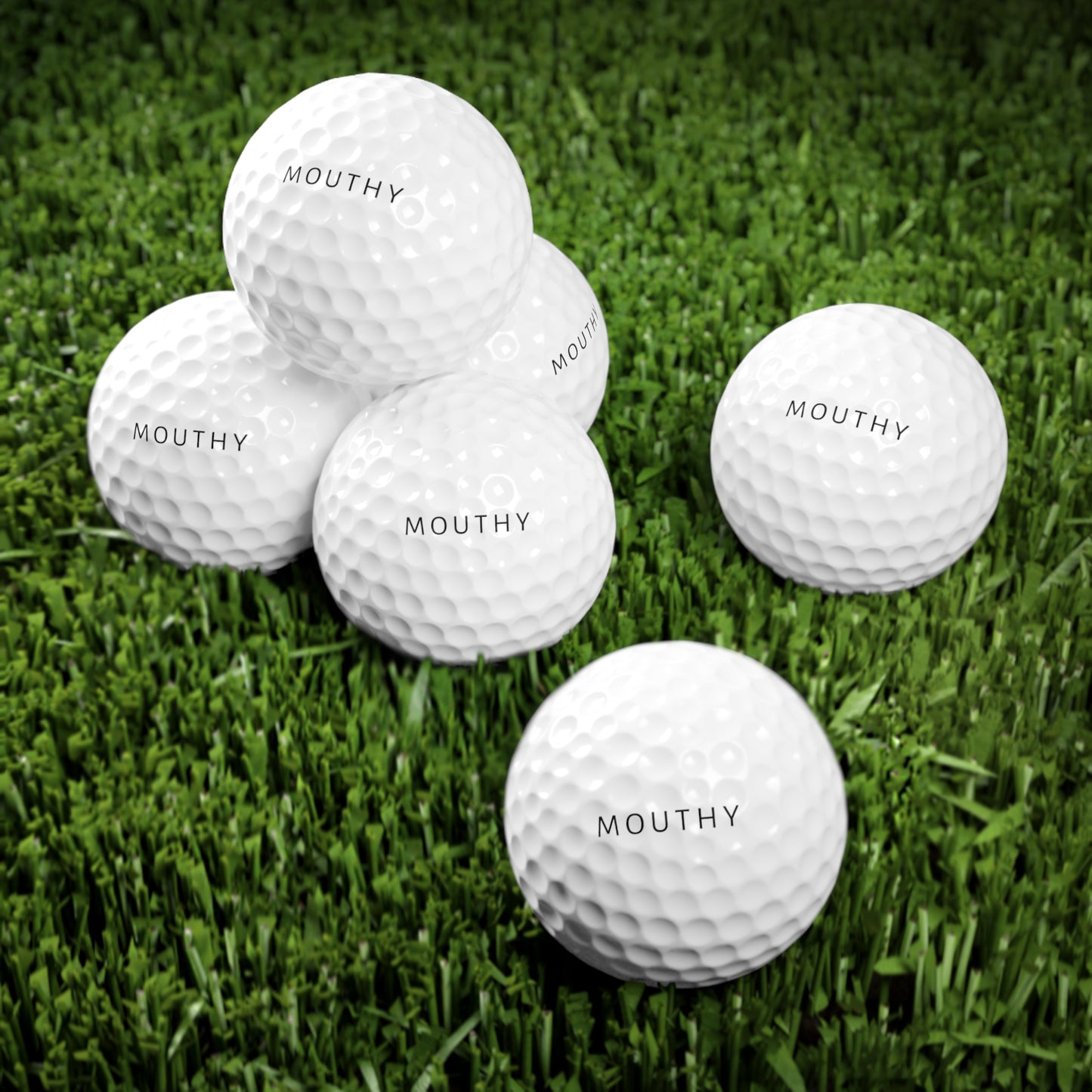 Mouthy Golf Balls, 6pcs