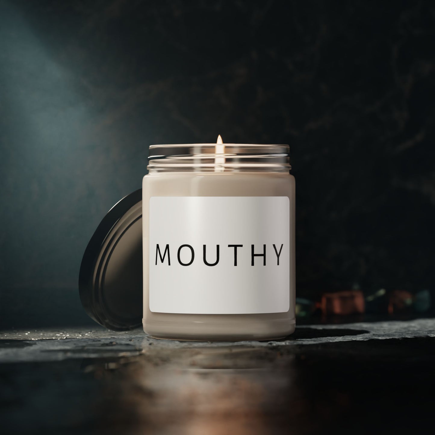 Scented Mouthy Soy Candle, 9oz